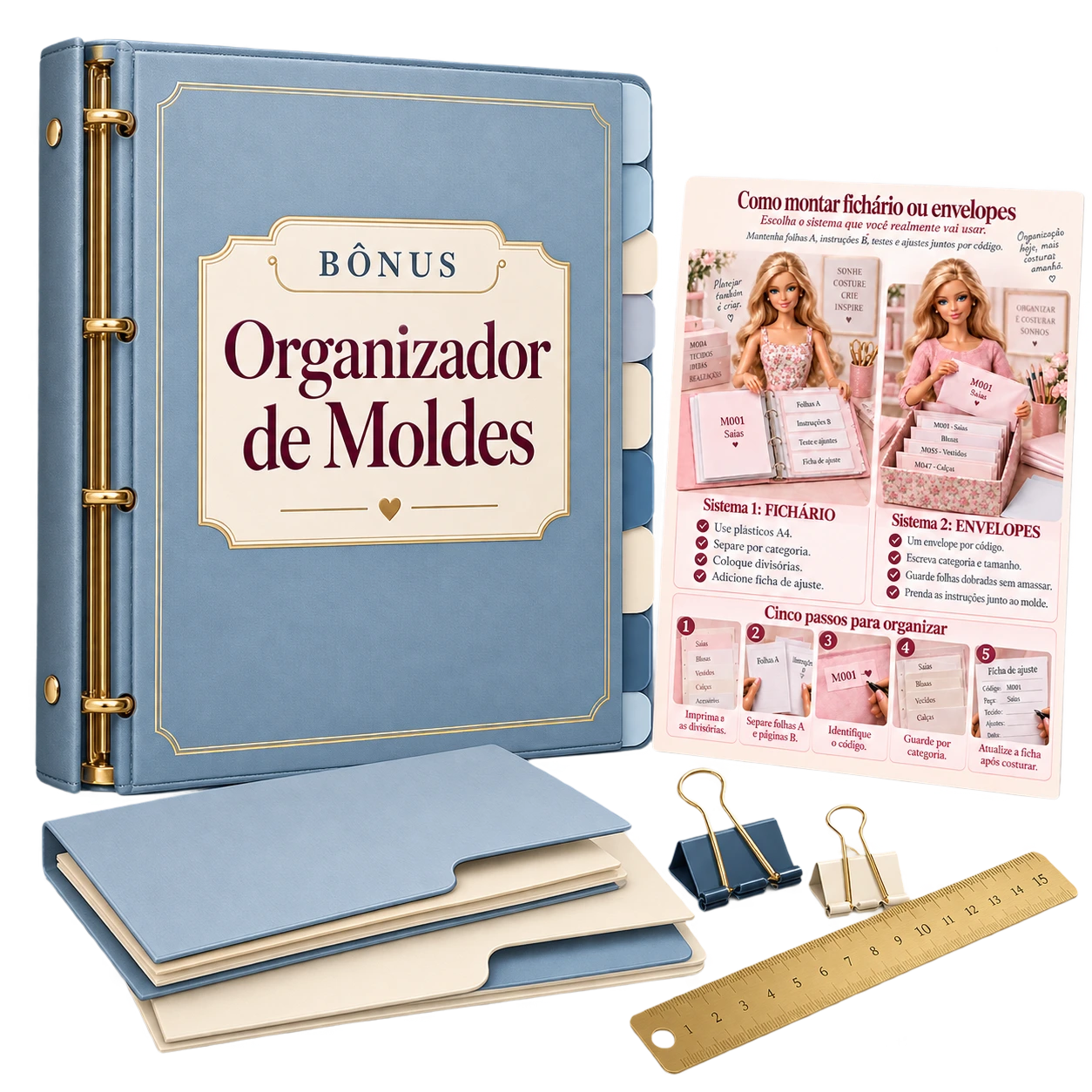 Organizador de Moldes: material de apoio em PDF